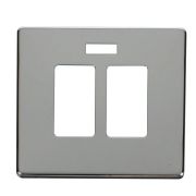Click SCP324CH Polished Chrome Definity Screwless Sink or Bath Switch Cover Plate