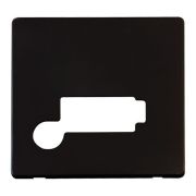 Click SCP350MB Definity Metal Black Screwless 13A Flex Outlet Lockable Fused Spur Unit Cover Plate