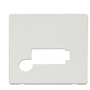 Click SCP350MW Matt White Definity Screwless 13A Flex Outlet Lockable Fused Spur Unit Cover Plate