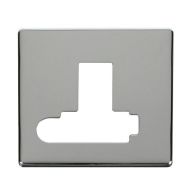 Click SCP351CH Polished Chrome Definity Screwless 13A Flex Outlet Lockable Switched Fused Spur Unit Cover Plate