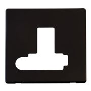 Click SCP351MB Definity Metal Black Screwless 13A Flex Outlet Lockable Switched Fused Spur Unit Cover Plate