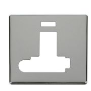 Click SCP352CH Polished Chrome Definity Screwless 13A Flex Outlet Neon Lockable Switched Fused Spur Unit Cover Plate
