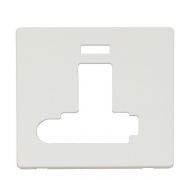 Click SCP352MW Matt White Definity Screwless 13A Flex Outlet Neon Lockable Switched Fused Spur Unit Cover Plate
