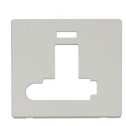 Click SCP352PW White Definity Screwless 13A Flex Outlet Neon Lockable Switched Fused Spur Unit Cover Plate