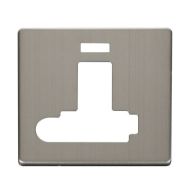 Click SCP352SS Stainless Steel Definity Screwless 13A Flex Outlet Neon Lockable Switched Fused Spur Unit Cover Plate
