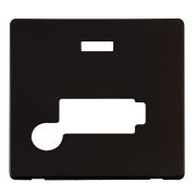 Click SCP353MB Definity Metal Black Screwless 13A Flex Outlet Neon Lockable Fused Spur Unit Cover Plate