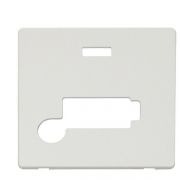 Click SCP353MW Matt White Definity Screwless 13A Flex Outlet Neon Lockable Fused Spur Unit Cover Plate