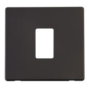 Click SCP401BK MiniGrid Black Screwless 1 Gang 1 Aperture Definity Unfurnished Front Plate