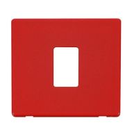Click SCP401RD Red Definity Screwless 1 Gang 1 Aperture Cover Plate