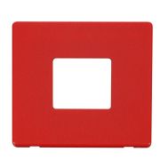Click SCP402RD Red Definity Screwless 1 Gang 2 Aperture Cover Plate