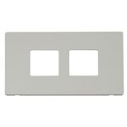 Click SCP404PW White Definity Screwless 2 Gang 2 Aperture Cover Plate
