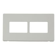 Click SCP406PW White Definity Screwless 2 Gang 3 Aperture Cover Plate