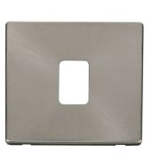 Click SCP422BS Brushed Steel Definity Screwless 1 Gang 20A Switch Cover Plate