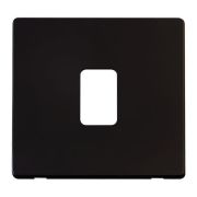 Click SCP422MB Definity Metal Black Screwless 20A 2 Pole Switch Cover Plate