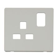 Click SCP435PW White Definity Screwless 1 Gang 13A Switched UK Socket Cover Plate