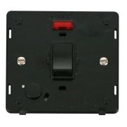 Click SIN023BK Black Definity 20A 2 Pole Flex Outlet Neon Plate Switch Insert - Black Insert