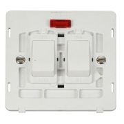 Click SIN024PW White Definity 20A 2 Pole Sink or Bath Plate Switch With Neon Insert - White Insert