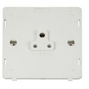 Click SIN039PW White Definity 2A Round Pin Socket Outlet Insert - White Insert
