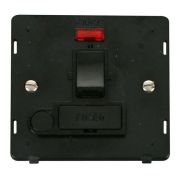 Click SIN052BK Black Definity 13A 2 Pole Flex Outlet Neon Switched Fused Spur Unit Insert - Black Insert