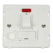 Click SIN052PW White Definity 13A 2 Pole Flex Outlet Neon Switched Fused Spur Unit Insert - White Insert