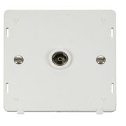 Click SIN065PW White Definity 1 Gang Non-Isolated Coaxial Outlet Insert - White Insert