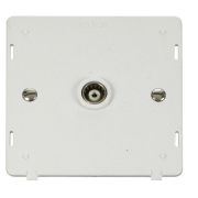 Click SIN158PW White Definity 1 Gang Isolated Coaxial Outlet Insert  - White Insert
