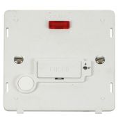 Click SIN253PW White Definity 13A Flex Outlet Neon Lockable Fused Spur Unit Insert  - White Insert