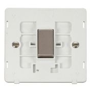 Click SIN411PWSS Stainless Steel Definity Ingot 1 Gang 10AX 2 Way Plate Switch Insert - White Insert