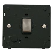 Click SIN522BKBS Brushed Steel Definity Ingot 20A 2 Pole Flex Outlet Plate Switch Insert - Black Insert