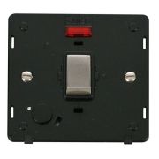 Click SIN523BKSS Stainless Steel Definity Ingot 20A 2 Pole Flex Outlet Neon Plate Switch Insert - Black Insert