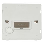 Click SIN550PWSS Stainless Steel Definity Ingot 13A Flex Outlet Fused Spur Unit Insert - White Insert
