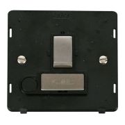 Click SIN551BKSS Stainless Steel Definity Ingot 13A 2 Pole Switched Flex Outlet Fused Spur Unit Insert - Black Insert
