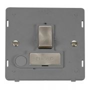 Click SIN551GYBS Brushed Steel Definity Ingot 13A 2 Pole Switched Flex Outlet Fused Spur Unit Insert - Grey Insert