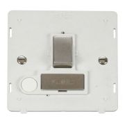 Click SIN551PWSS Stainless Steel Definity Ingot 13A 2 Pole Switched Flex Outlet Fused Spur Unit Insert - White Insert