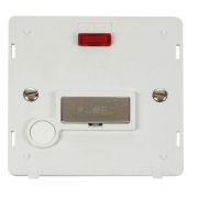 Click SIN553PWSS Stainless Steel Definity Ingot 13A Flex Outlet Neon Fused Spur Unit Insert - White Insert