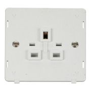Click SIN630PW White Definity 1 Gang 13A Socket Outlet Insert  - White Insert