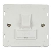 Click SIN651PW White Definity 13A 2 Pole Switched Fused Spur Unit Insert - White Insert