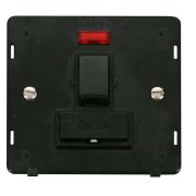 Click SIN652BK Black Definity 13A 2 Pole Neon Switched Fused Spur Unit Insert - Black Insert