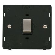 Click SIN722BKSS Stainless Steel Definity Ingot 20A 2 Pole Plate Switch Insert - Black Insert