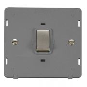 Click SIN722GYSS Stainless Steel Definity Ingot 20A 2 Pole Plate Switch Insert - Grey Insert