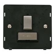 Click SIN751BKSS Stainless Steel Definity Ingot 13A 2 Pole Switched Fused Spur Unit Insert - Black Insert