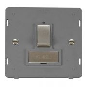 Click SIN751GYSS Stainless Steel Definity Ingot 13A 2 Pole Switched Fused Spur Unit Insert - Grey Insert