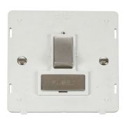 Click SIN751PWSS Stainless Steel Definity Ingot 13A 2 Pole Switched Fused Spur Unit Insert - White Insert