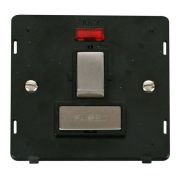 Click SIN752BKSS Stainless Steel Definity Ingot 13A 2 Pole Neon Switched Fused Spur Unit Insert - Black Insert