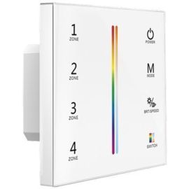 Aurora AU-RGBCXWC1W White Battery Operated RGB And Tuneable White LED Strip Wall Controller