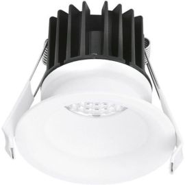 Aurora EN-DLB102D/40 CurveE White IP44 10W 4000K 20mm Fixed TRIAC Dimmable Baffled LED Downlight image