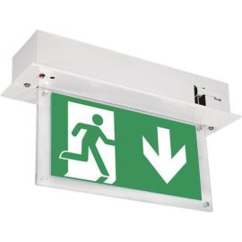 Aurora EN-EMLED24ST EMPac 3.3W 1-8hr Maintained-Non Maintained LED Recessed Mount Emergency Exit Sign Self Test image