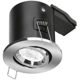Aurora EN-FD102PC EFD Polished Chrome IP20 90mm GU10 Fire Rated Adjustable Compact Downlight