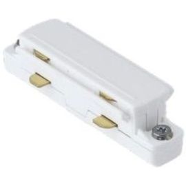 Aurora GB21-3 Trac White 250V Global Straight Connector Joiner for Single Circuit Track