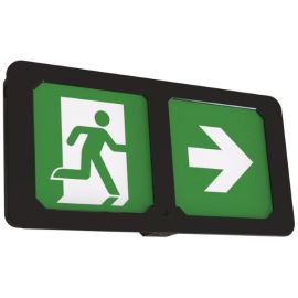 Ansell AADLSE/BLK Adler Black 2W LED 6500K Self-Test Emergency Maintained or Non-Maintained Exit Box image